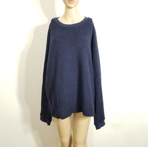 Fanmail Blue Sherpa Pullover Organic Sweater XL